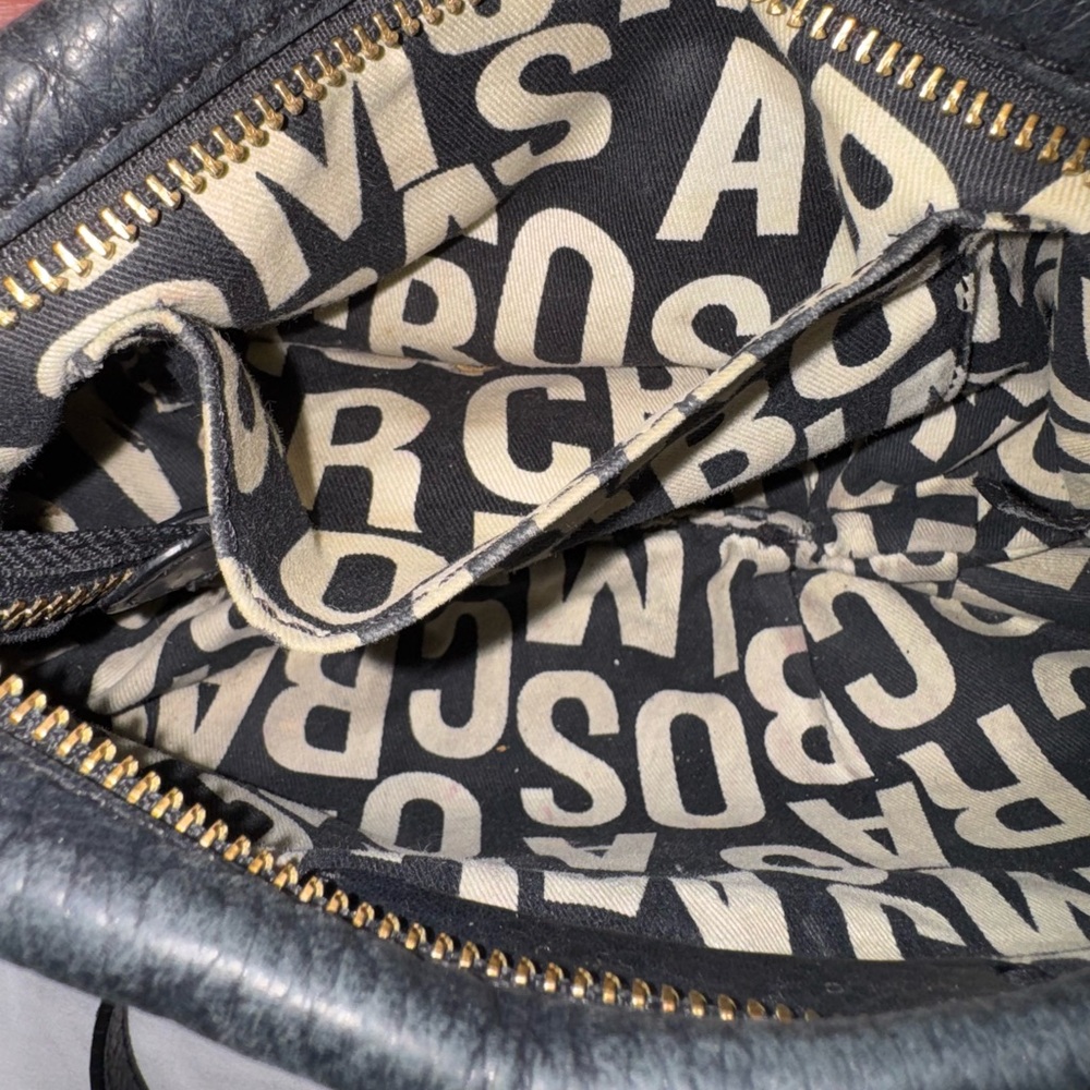 Marc by Marc Jacobs QPercy Black Leather Handbag with Gold Hardware - Picture 10 of 16